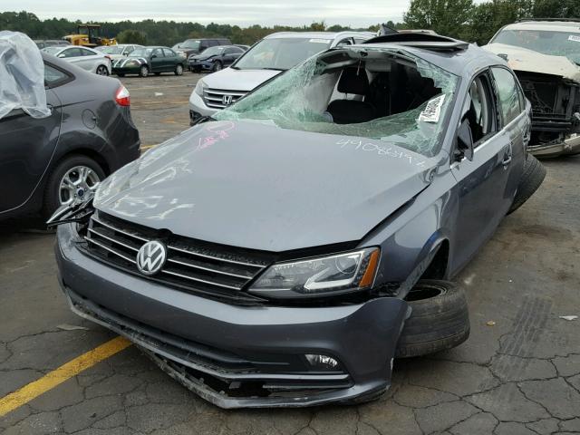 3VWL17AJ1GM311807 - 2016 VOLKSWAGEN JETTA SEL GRAY photo 2