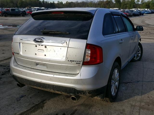 2FMDK4KC1EBA35030 - 2014 FORD EDGE LIMIT GRAY photo 4