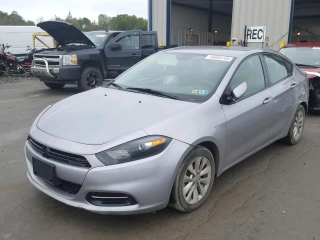 1C3CDFBB2ED702425 - 2014 DODGE DART SXT SILVER photo 2