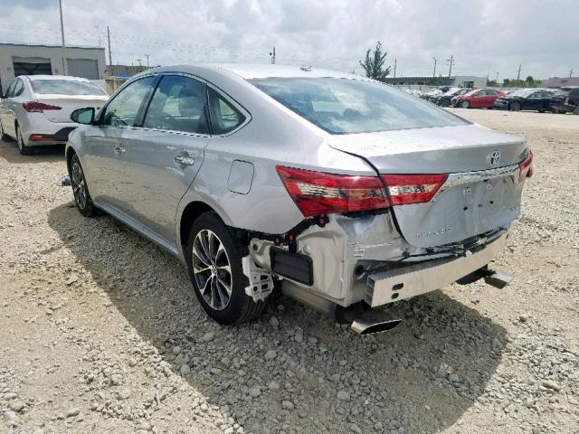 4T1BK1EB8JU286270 - 2018 TOYOTA AVALON XLE SILVER photo 3