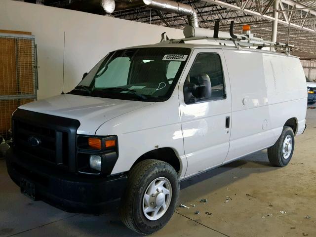 1FTNE24W08DB52530 - 2008 FORD ECONOLINE WHITE photo 2