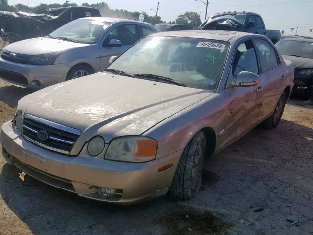 KNAGD126445333740 - 2004 KIA OPTIMA LX TAN photo 2