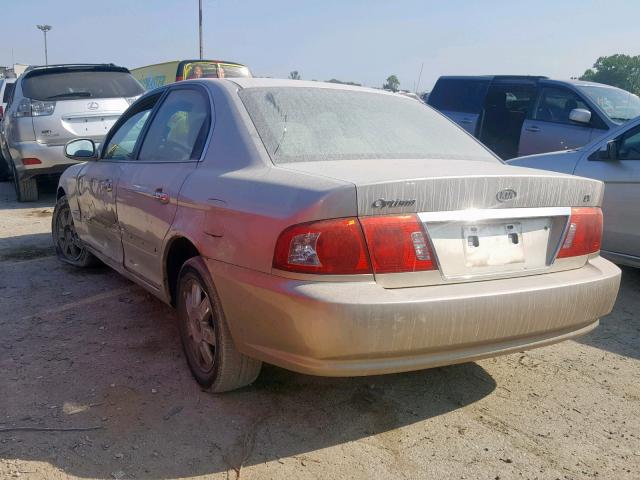 KNAGD126445333740 - 2004 KIA OPTIMA LX TAN photo 3