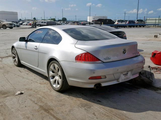 WBAEH73405B869082 - 2005 BMW 645 CI AUT SILVER photo 3