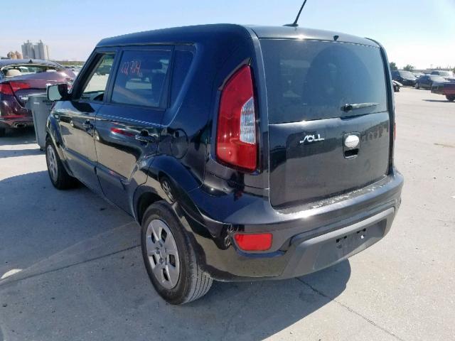 KNDJT2A57D7624876 - 2013 KIA SOUL BLACK photo 3