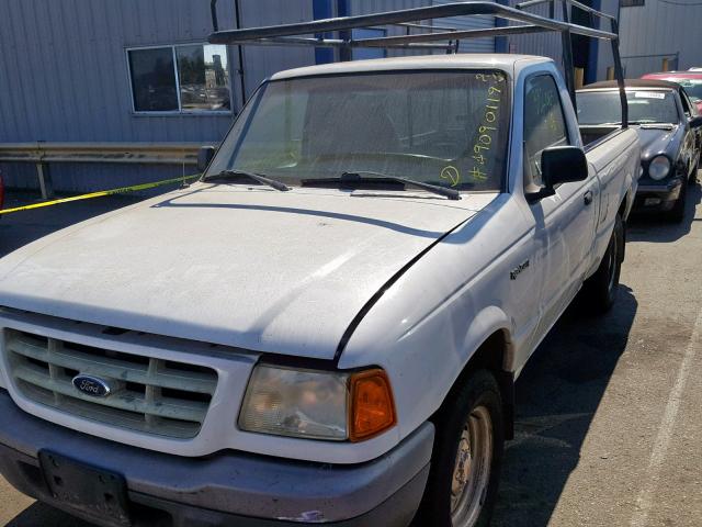 1FTYR10D52PA12897 - 2002 FORD RANGER WHITE photo 2