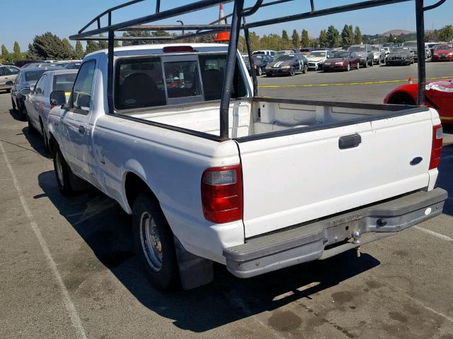 1FTYR10D52PA12897 - 2002 FORD RANGER WHITE photo 3