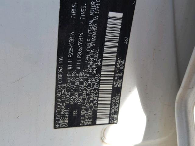 JTLZE4FE3FJ077665 - 2015 TOYOTA SCION XB Ақ фото 10