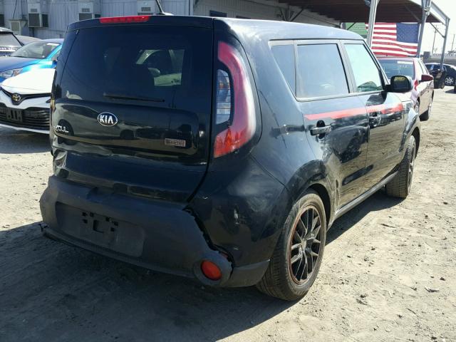 KNDJN2A28F7193807 - 2015 KIA SOUL BLACK photo 4