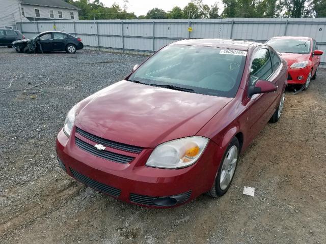 1G1AL18F777189444 - 2007 CHEVROLET COBALT LT MAROON photo 2