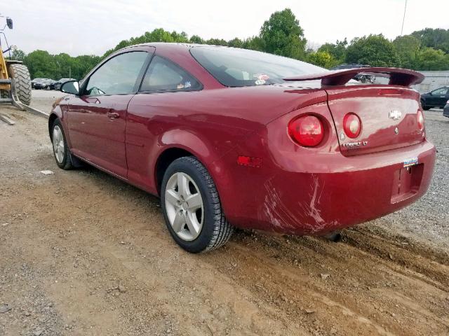 1G1AL18F777189444 - 2007 CHEVROLET COBALT LT MAROON photo 3