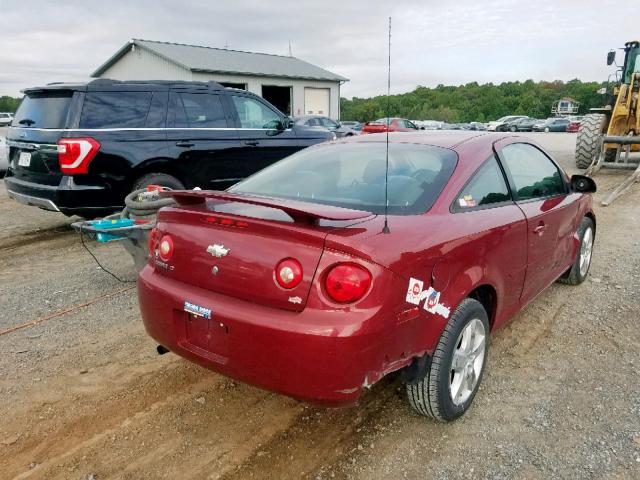 1G1AL18F777189444 - 2007 CHEVROLET COBALT LT MAROON photo 4