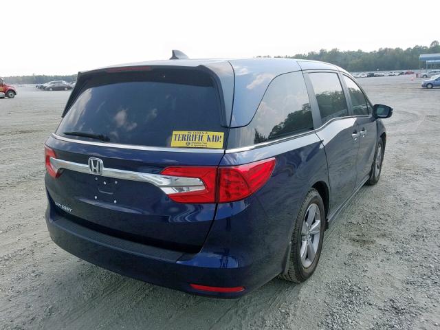 5FNRL6H56KB070110 - 2019 HONDA ODYSSEY EX BLUE photo 4