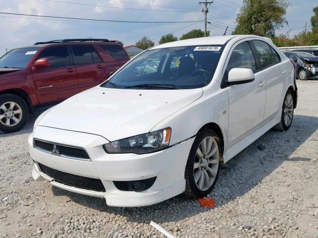 JA32X8HW5AU014576 - 2010 MITSUBISHI LANCER GTS WHITE photo 2