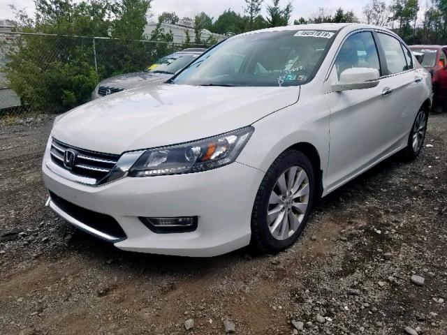 1HGCR2F88DA006139 - 2013 HONDA ACCORD EXL WHITE photo 2