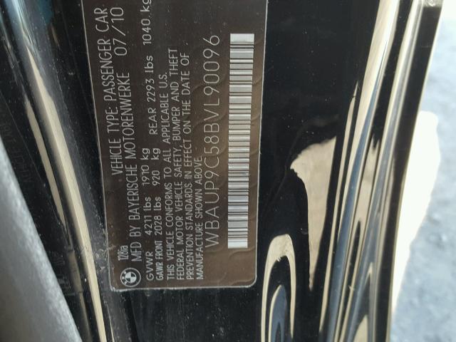 WBAUP9C58BVL90096 - 2011 BMW 128 I BLACK photo 10