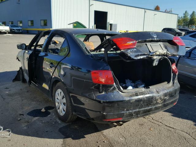 3VW2K7AJ2EM248187 - 2014 VOLKSWAGEN JETTA BASE Սև լուսանկար 3
