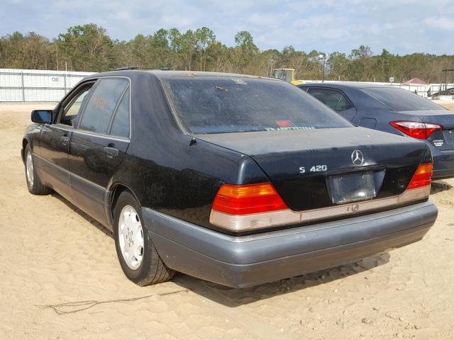 WDBGA43E2SA228054 - 1995 MERCEDES-BENZ S 420 BLACK photo 3