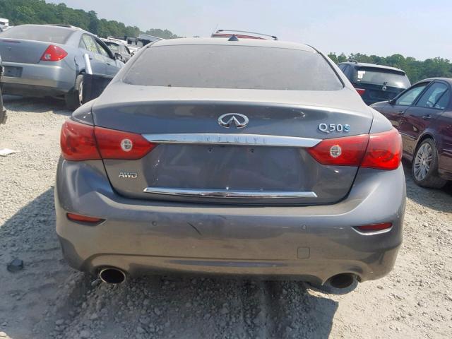 JN1AV7AR8FM850636 - 2015 INFINITI Q50 HYBRID GRAY photo 9