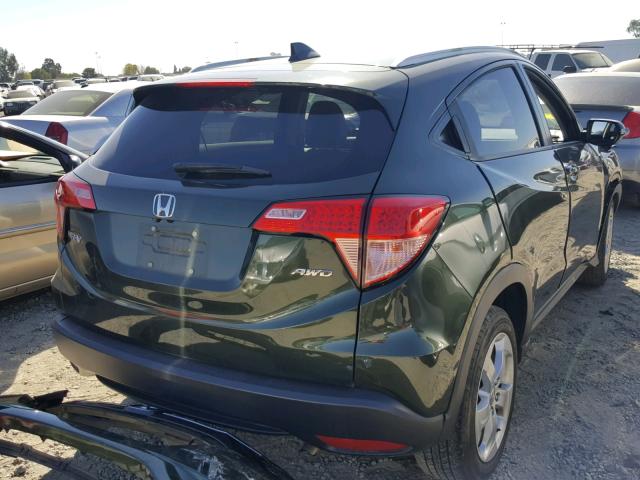 3CZRU6H73GM735850 - 2016 HONDA HR-V EXL GREEN photo 4