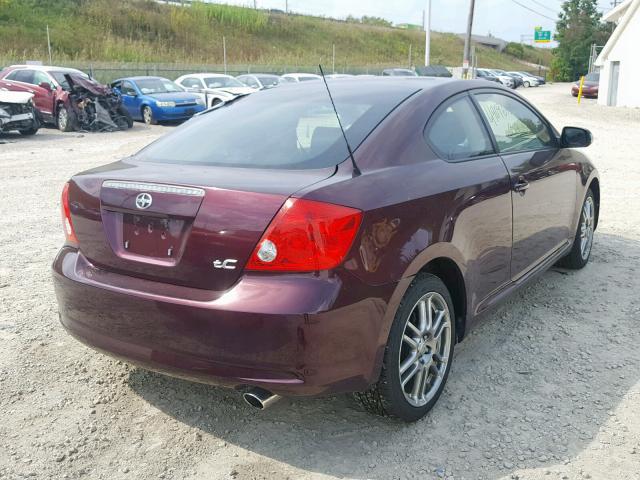 JTKDE167670175434 - 2007 TOYOTA SCION TC მუქწითელი ფოტო 4