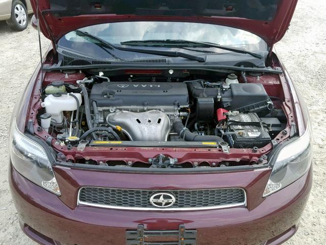 JTKDE167670175434 - 2007 TOYOTA SCION TC მუქწითელი ფოტო 7