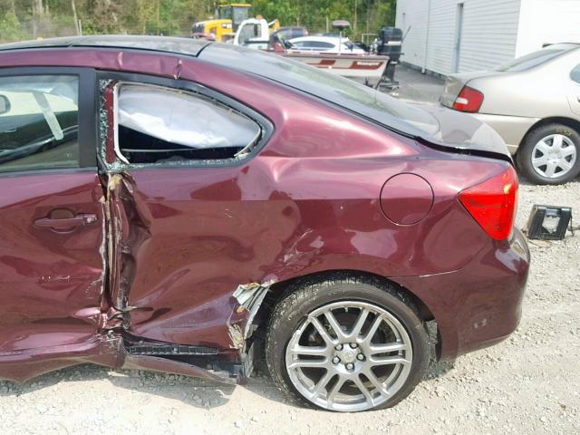 JTKDE167670175434 - 2007 TOYOTA SCION TC მუქწითელი ფოტო 9