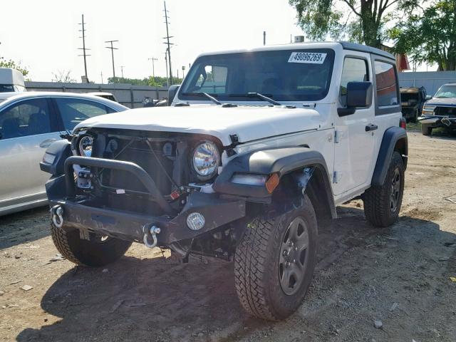 1C4GJXAG2KW529823 - 2019 JEEP WRANGLER S WHITE photo 2