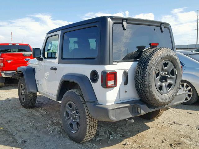 1C4GJXAG2KW529823 - 2019 JEEP WRANGLER S WHITE photo 3