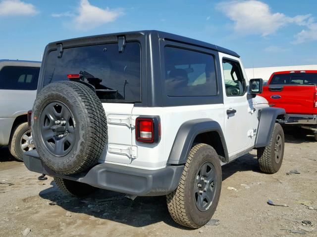 1C4GJXAG2KW529823 - 2019 JEEP WRANGLER S WHITE photo 4