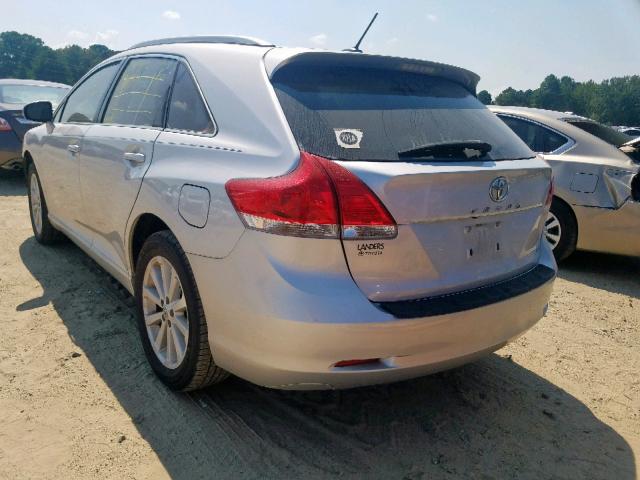 4T3ZA3BBXCU056404 - 2012 TOYOTA VENZA LE SILVER photo 3