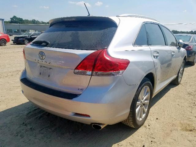 4T3ZA3BBXCU056404 - 2012 TOYOTA VENZA LE SILVER photo 4