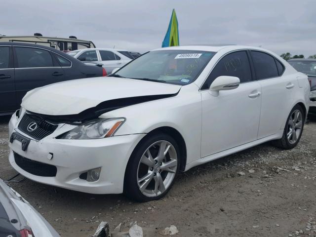 JTHBK262095106387 - 2009 LEXUS IS 250 WHITE photo 2