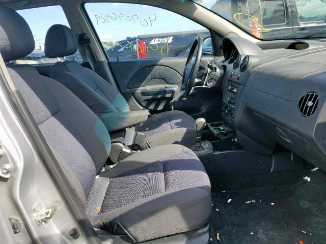 KL1TD66677B776566 - 2007 CHEVROLET AVEO BASE Gümüş foto 5