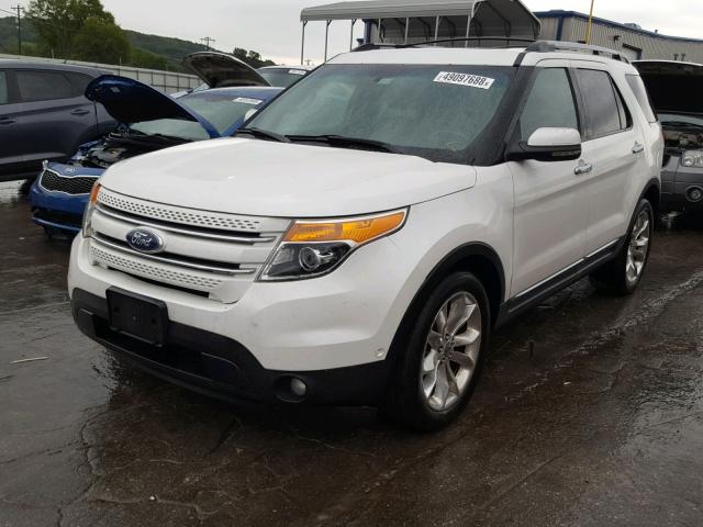 1FMHK7F88BGA30341 - 2011 FORD EXPLORER L WHITE photo 2