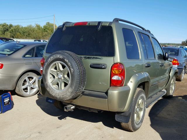 1J4GL38K72W332721 - 2002 JEEP LIBERTY RE GREEN photo 4