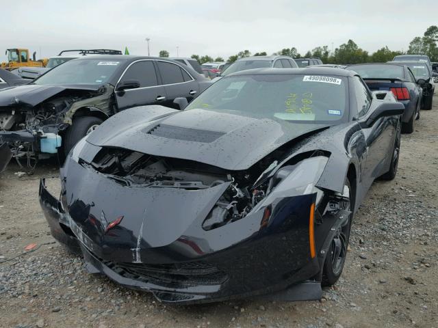 1G1YB2D79H5114957 - 2017 CHEVROLET CORVETTE S BLACK photo 2