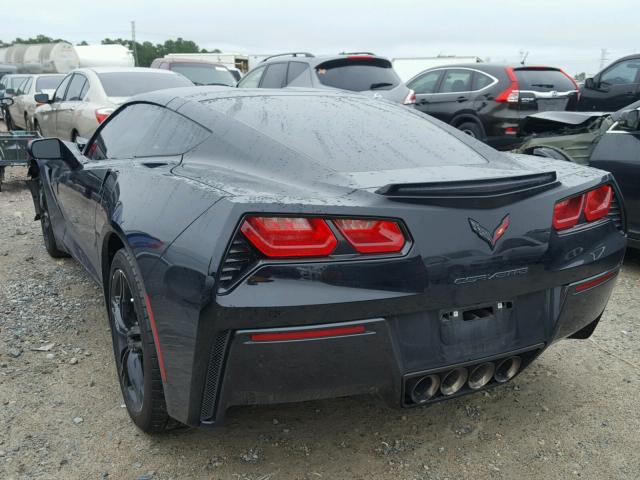 1G1YB2D79H5114957 - 2017 CHEVROLET CORVETTE S BLACK photo 3