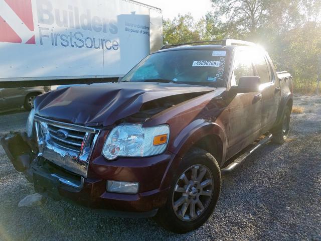 1FMEU33K67UA07526 - 2007 FORD EXPLORER S BURGUNDY photo 2