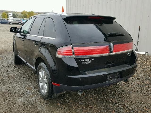 2LMDU88C37BJ33802 - 2007 LINCOLN MKX BLACK photo 3