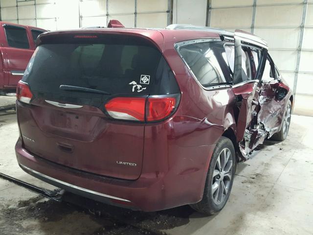 2C4RC1GG0HR545267 - 2017 CHRYSLER PACIFICA L BURGUNDY photo 4