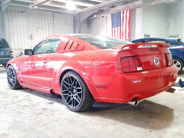 1ZVHT82H365251230 - 2006 FORD MUSTANG GT RED photo 3