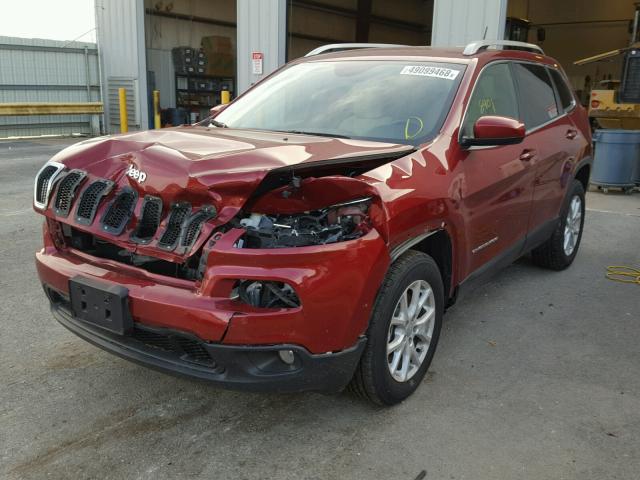 1C4PJMCS7GW310752 - 2016 JEEP CHEROKEE L MAROON photo 2