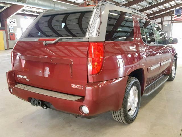 1GKES12P346209742 - 2004 GMC ENVOY XUV BURGUNDY photo 4