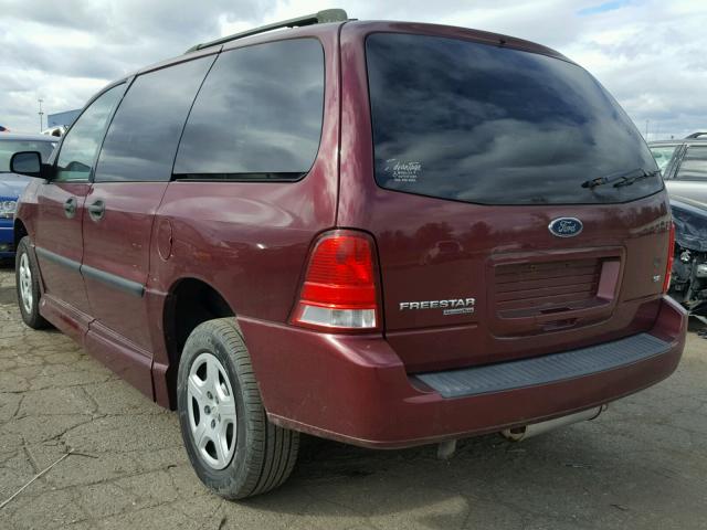 2FMZA51606BA02726 - 2006 FORD FREESTAR S BURGUNDY photo 3