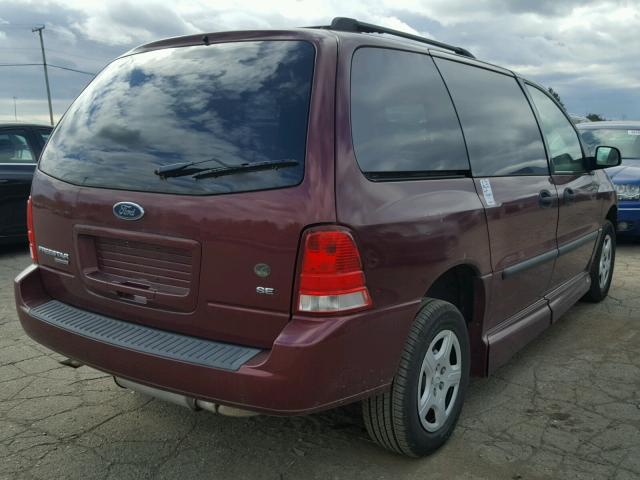 2FMZA51606BA02726 - 2006 FORD FREESTAR S BURGUNDY photo 4