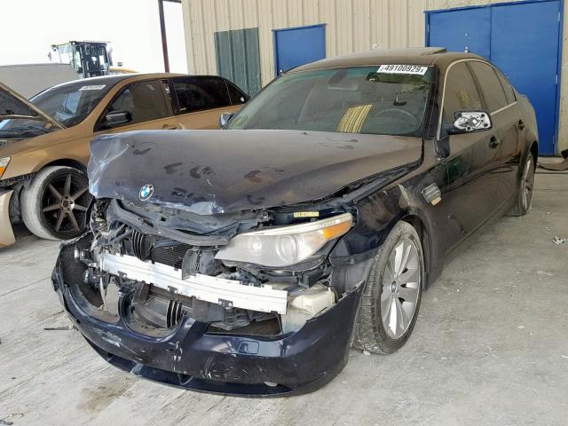 WBANB53557CP06259 - 2007 BMW 550 I BLUE photo 2