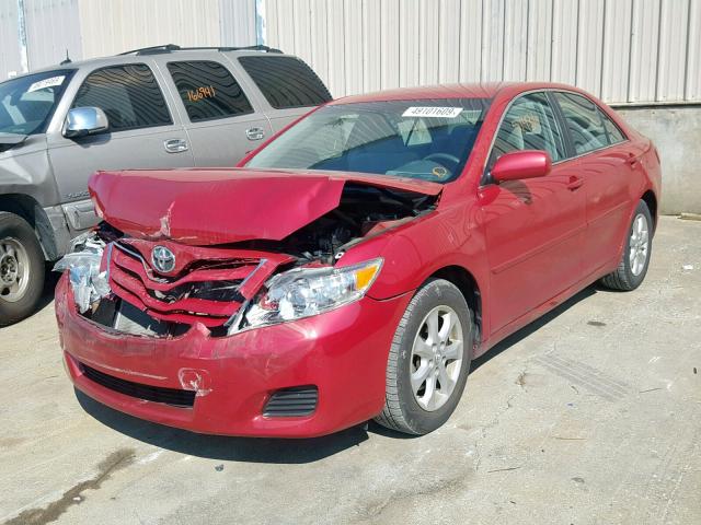 4T4BF3EK8BR128728 - 2011 TOYOTA CAMRY BASE RED photo 2