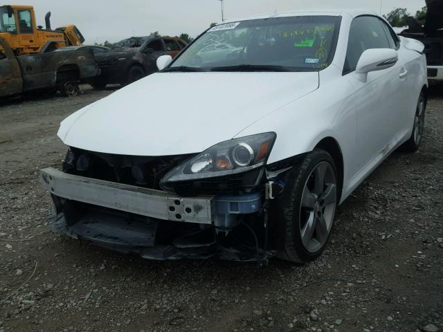 JTHFF2C24B2519947 - 2011 LEXUS IS 250 WHITE photo 2