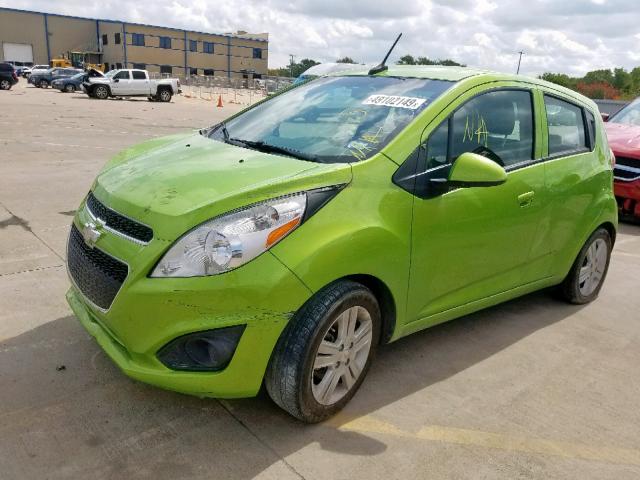 KL8CA6S9XEC492267 - 2014 CHEVROLET SPARK LS GREEN photo 2